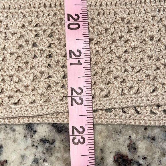 Eddie Bauer‎ Womens Vintage Crocheted Linen Cotton Cardigan Beige Small - Picture 7 of 7